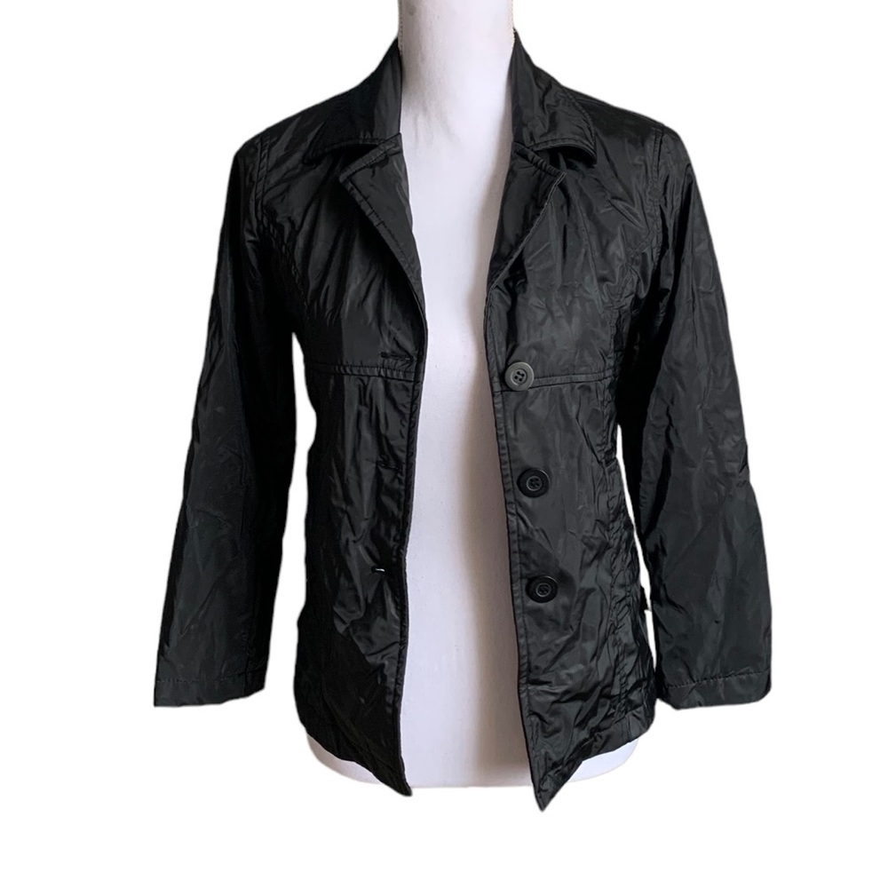 Me Jane Black Button Down Jacket size 10/12